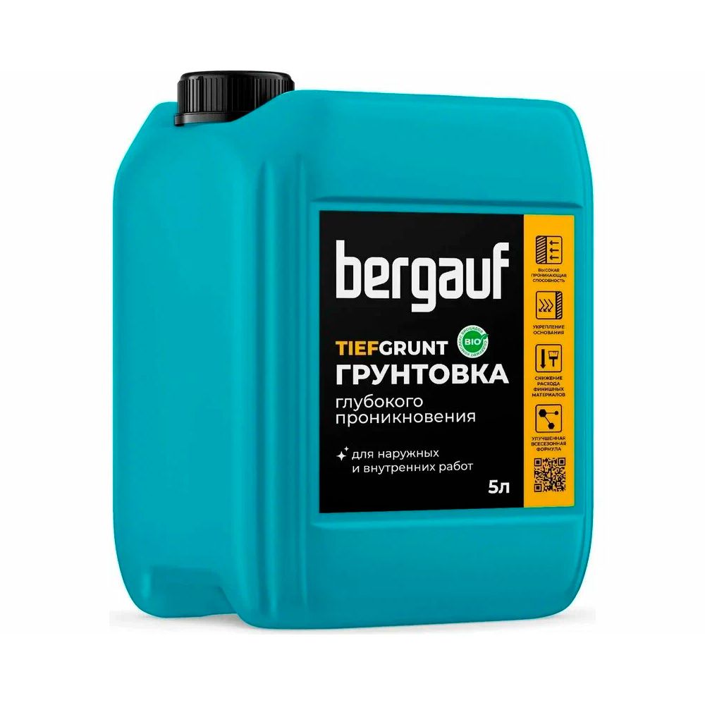 Грунтовка глубокого проникновения BERGAUF TIEFGRUNT 5 л