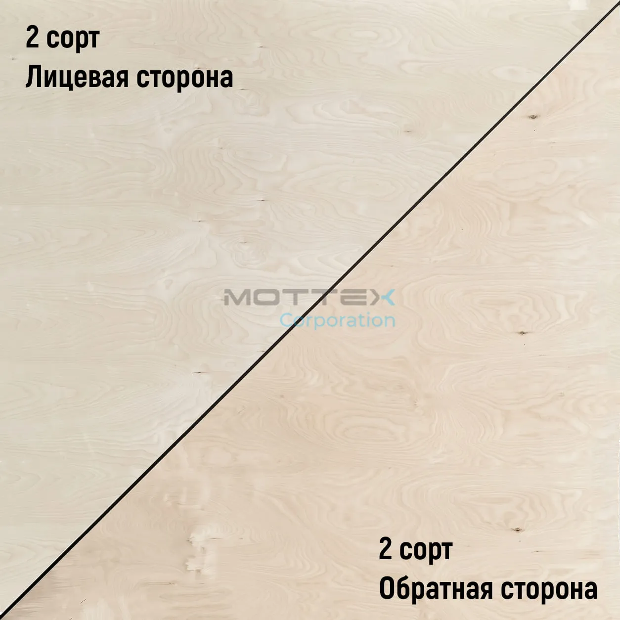 Фанера ФК 4мм 1525х1525мм сорт 2/2 шлифованная березовая