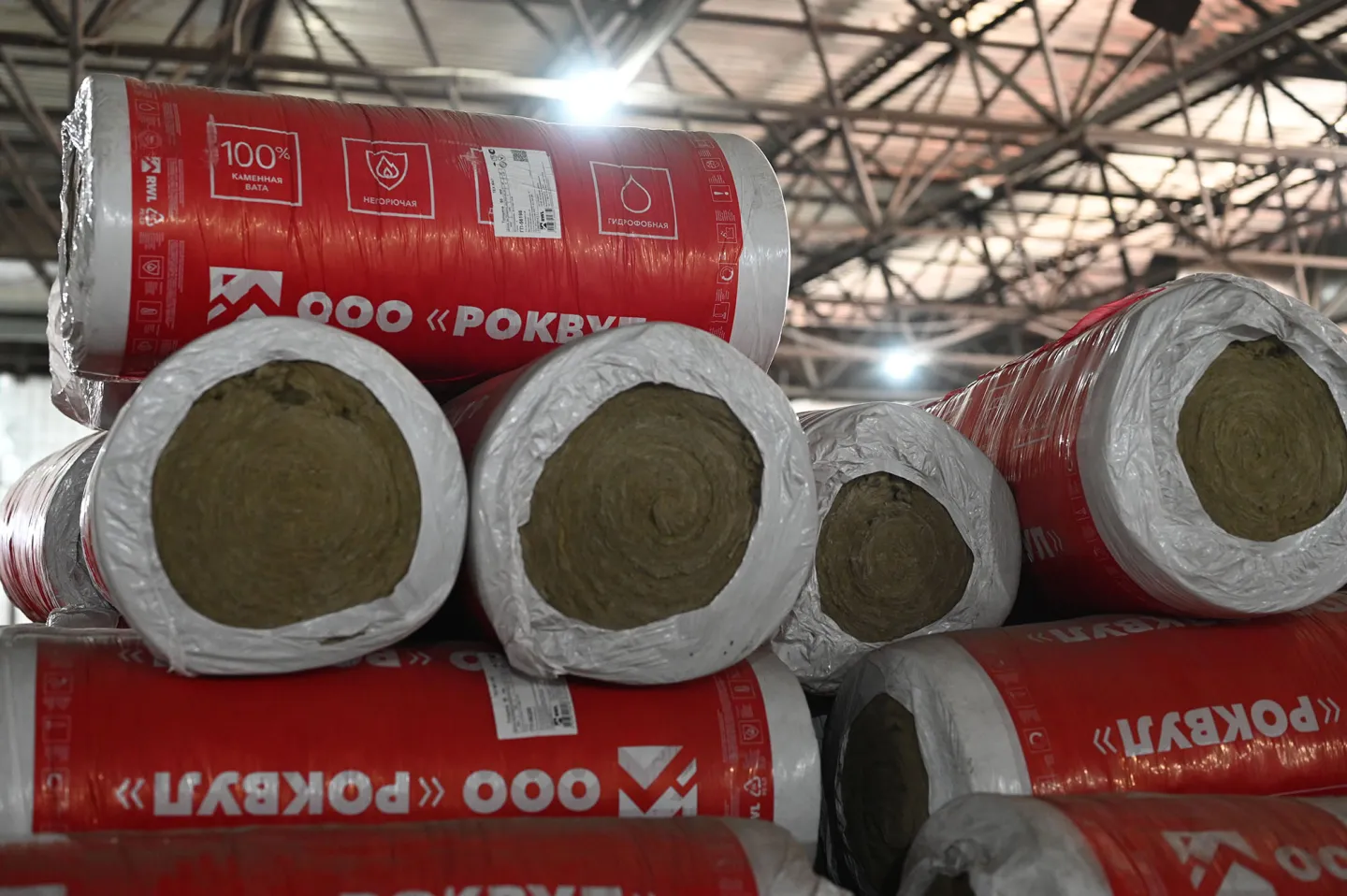 Утеплитель Rockwool WIRED MAT рулон 80мм 2000х1000 мм минеральный (техническая теплоизоляция)