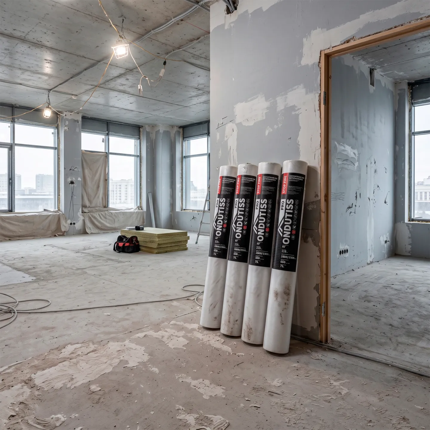 PRO Stop Fire плёнка строительная ветрозащитная негорючая, 75м2 ONDUTISS