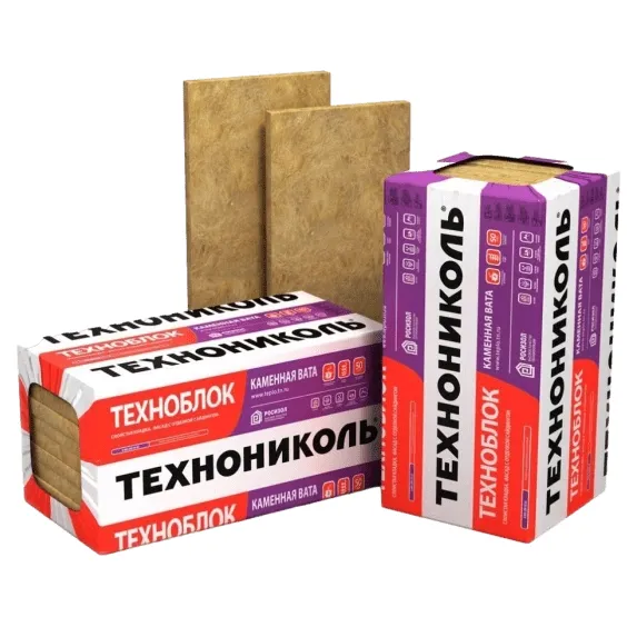 Утеплитель ТехноНИКОЛЬ Техноблок Стандарт плита 45 60 мм 1200х600 мм минеральный (базальтовый)