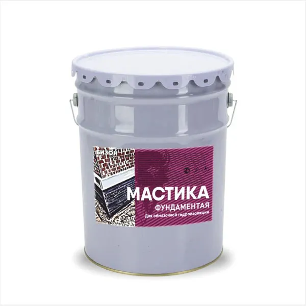 Мастика битумная фундаментная 10 кг Бизон