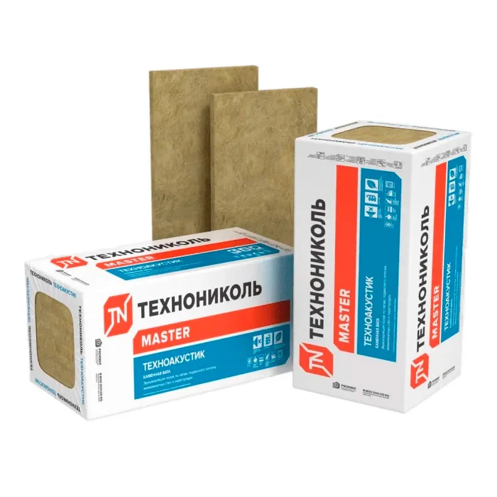 Шумоизоляция ТехноНИКОЛЬ Техноакустик 45 базальтовая плита 1200х600х50мм