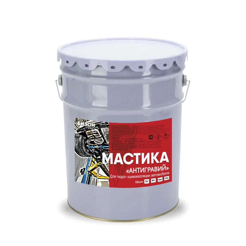 Мастика антигравий 10 кг Бизон